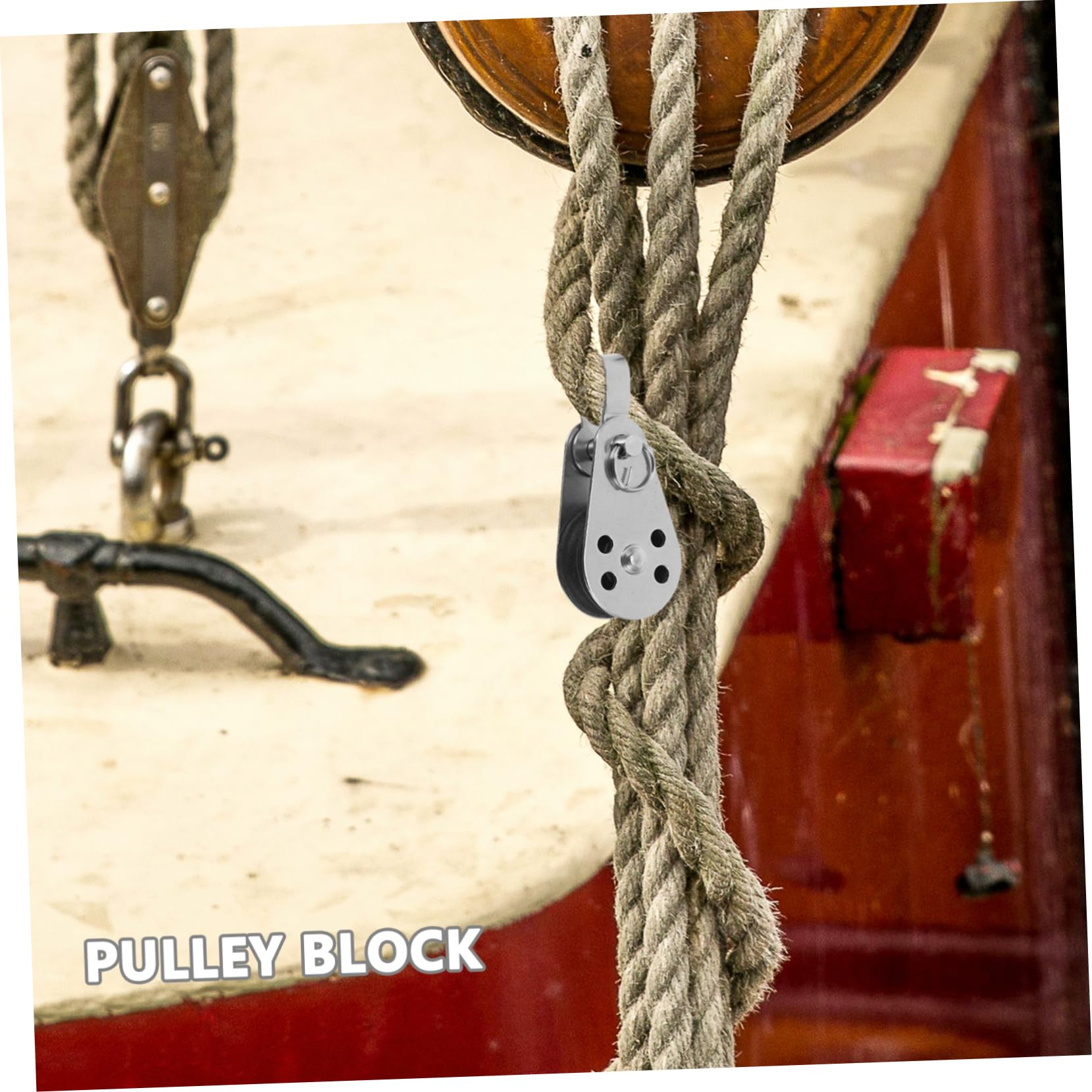 UPKOCH Combinación de Accesorios de Kayak Ancla Kit de Aparejo para Cubierta de Kayak para poleas de Cuerda kayac Bloque de polea Simple Guada de Bloque de polea de Kayak