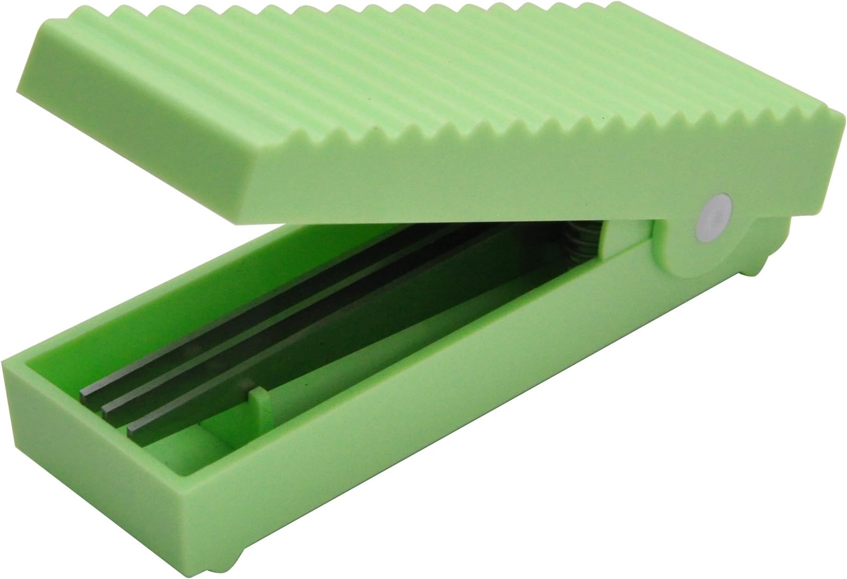 HARAC Handy Paper Fringe Shredder Scissors Manual Safe Document Chipper for Office and Household Use (Green)