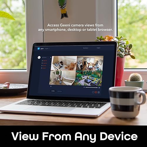 Miniatura 9 de Geeni Peek Cámara de seguridad inteligente con zoom para interiores, 1080p HD, control de voz WiFi, silenciosa, función de zoom, visión nocturna,