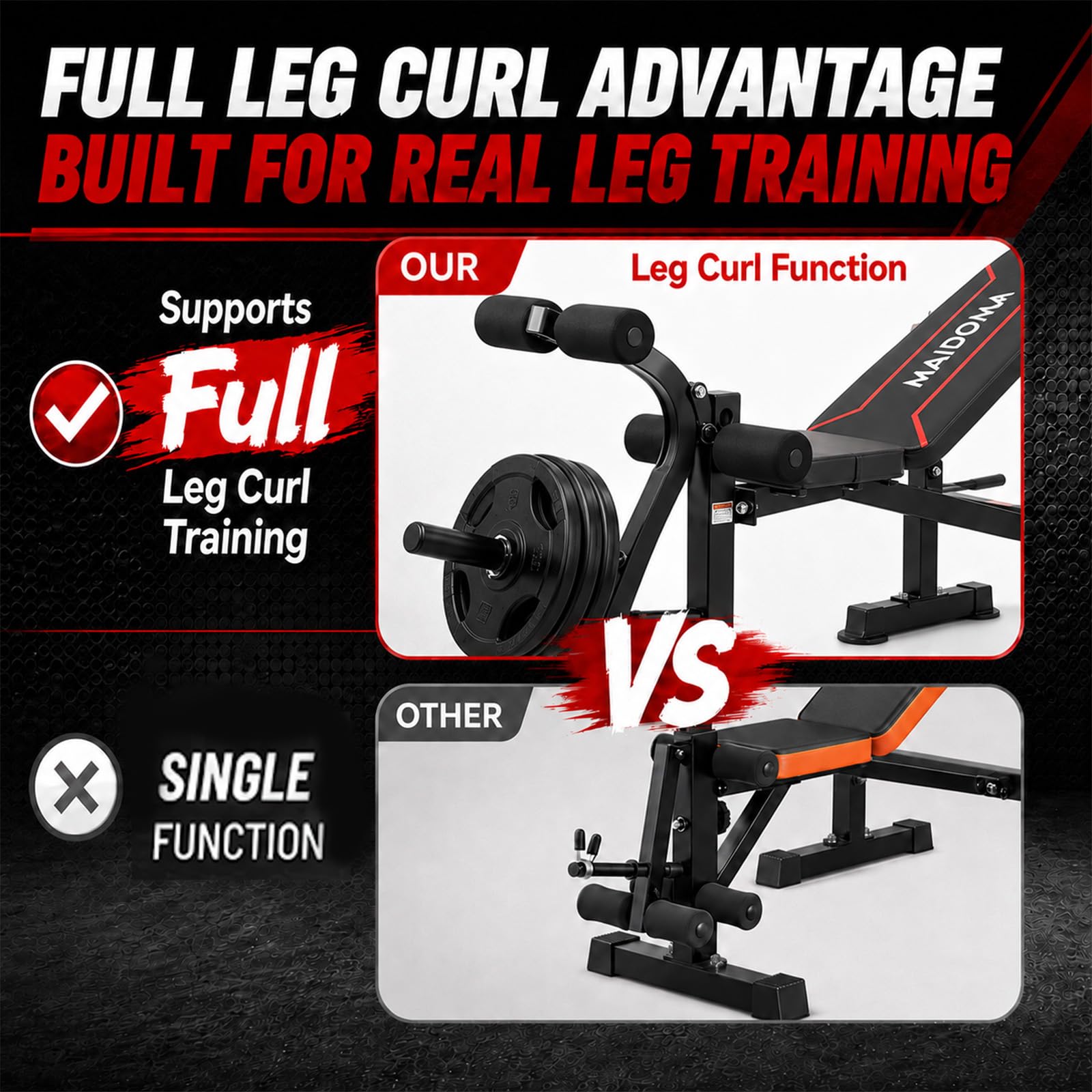 8 IN 1 Standard Weight Bench Set with Leg Extension and Leg Curl, Fast Folding & Adjustable Workout Bench for Home Gym,Adjustable Bench Press with Squat Rack.（US Stock）