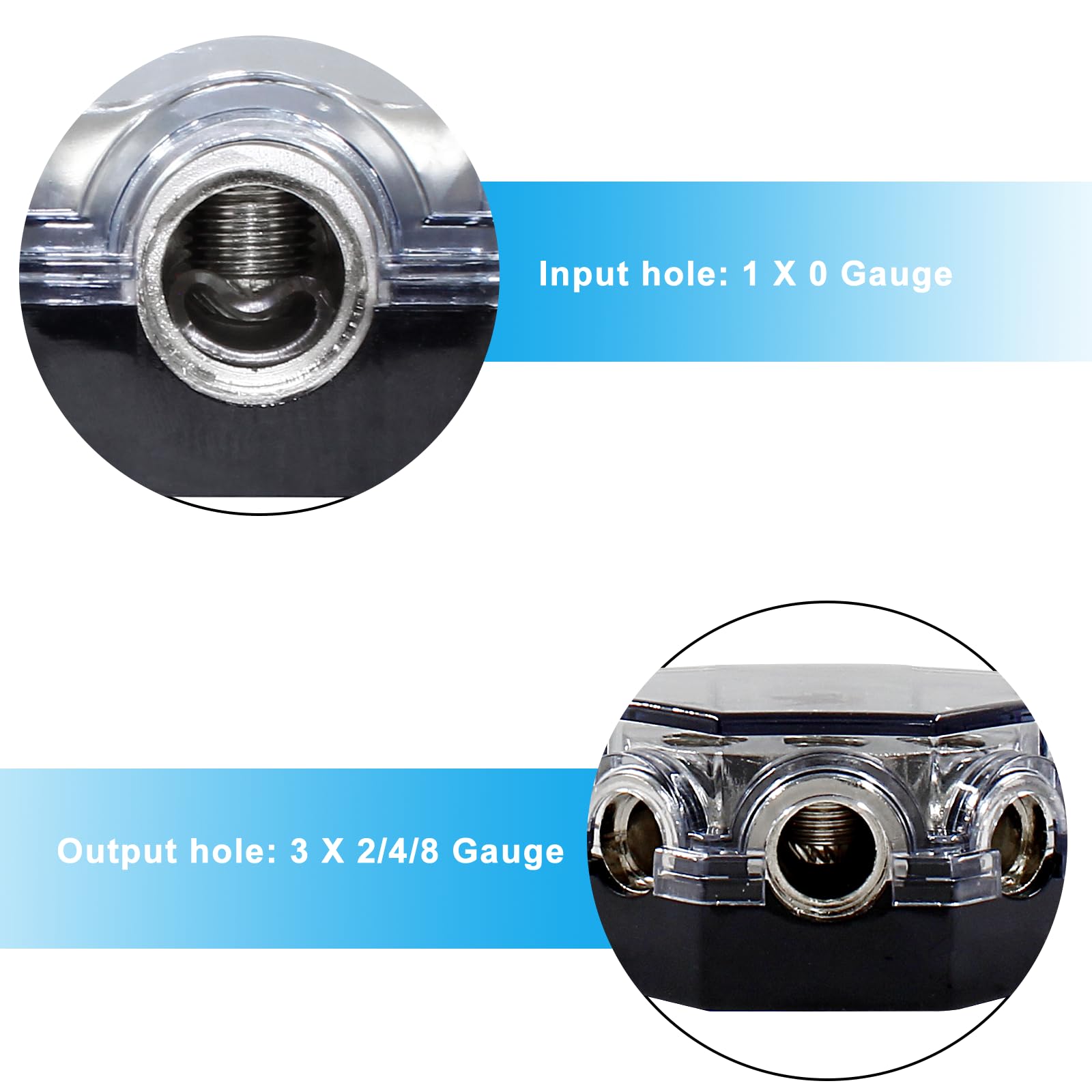 Amazon.co.jp: Coufce カーオーディオ 5ウェイ地上分配ブロック 0