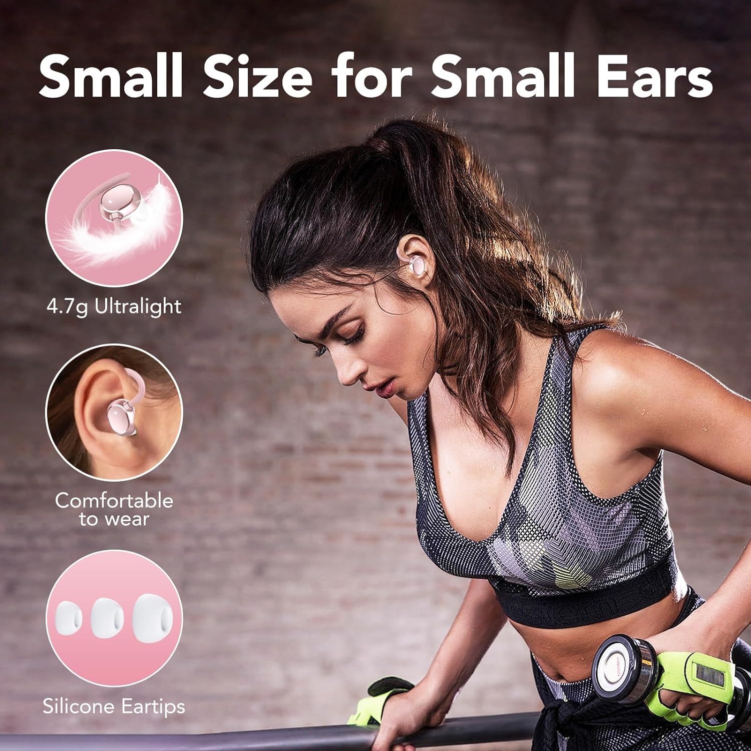 Ecouteurs Bluetooth sans Fil Sport, 120H Bluetooth 5.3 avec HiFi Stéréo, Écouteurs sans Fil Bruit 4 HD Mic CVC 8.0 Antibruit, Écran LED, Contrôle Tactile IP7 Étanche USB-C Casque Running iOS/Android
