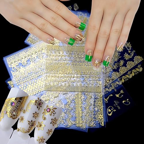 Miniatura 8 de 30 Sheets Colorful Flower Nail Art Stickers Flowers Nail Art Supplies 3D Self Adhesive Nail Decals Colorful Daisy Floral Bow Tie Heart Nail Designs