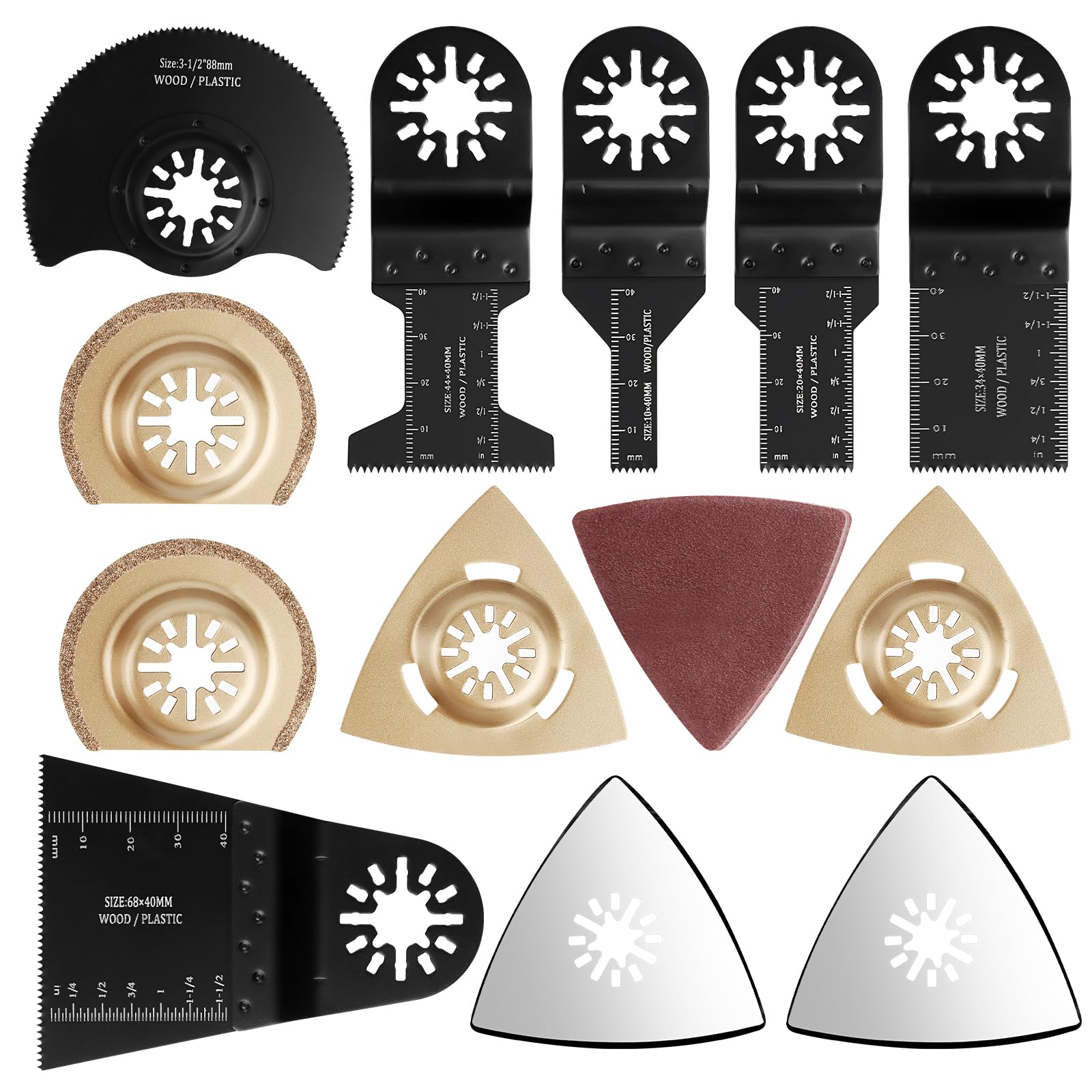 32pcs Cuchillas Multiherramienta, MXTIMWAN Hojas de Sierra Multiherramienta Oscilante, Accesorios Multiherramienta Universal Compatible con Fein Multimaster, Black&Decker, Ryobi, Milwaukee, Worx