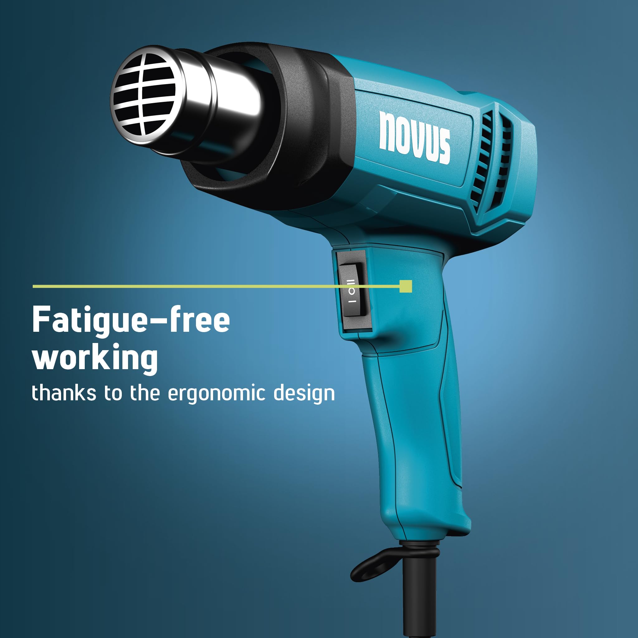 NOVUS TOOLS Pistolet à air chaud H-180 Car Wrap avec câble de 7,5 m, 400