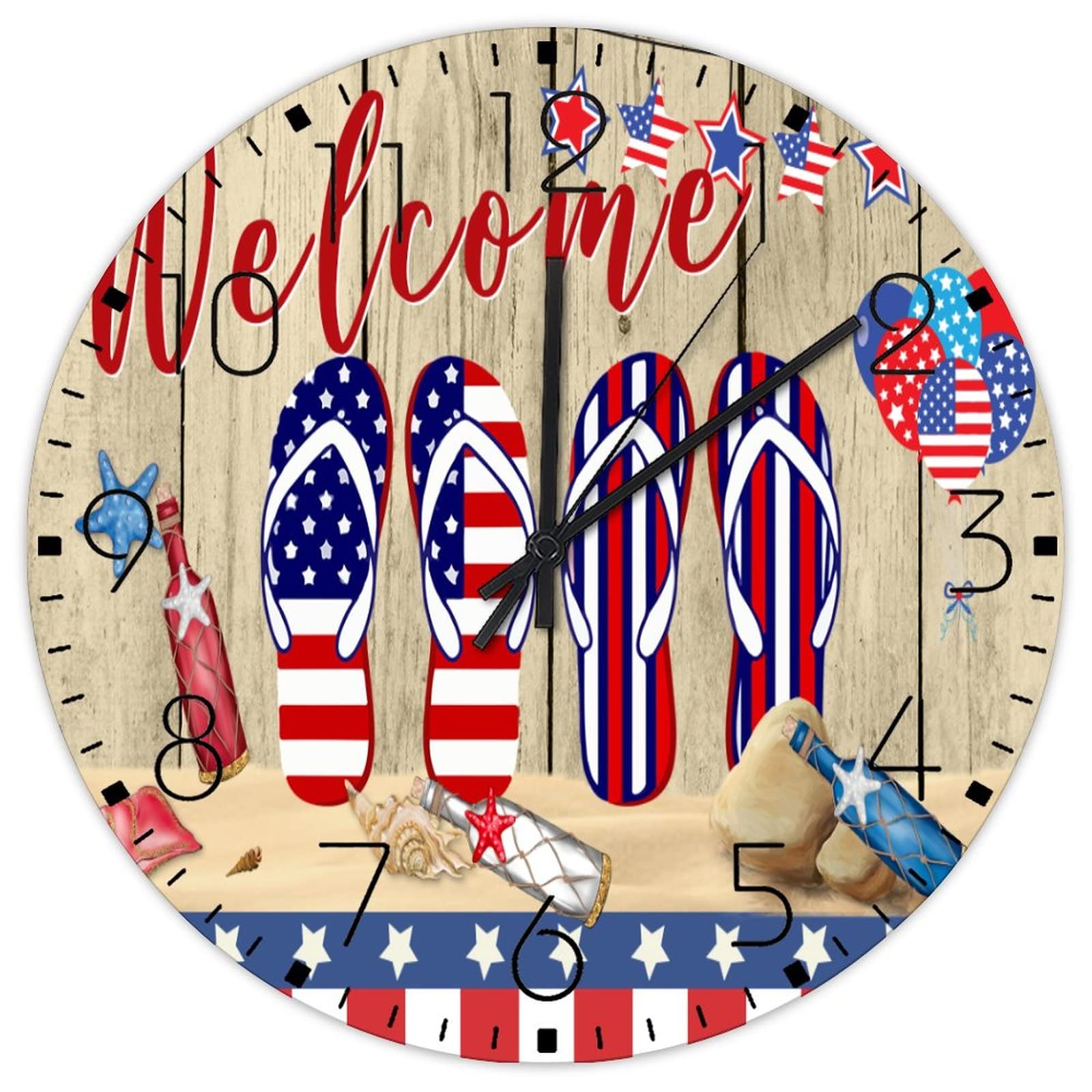 Horloge murale en bois silencieuse pour un sommeil sans tic-tac