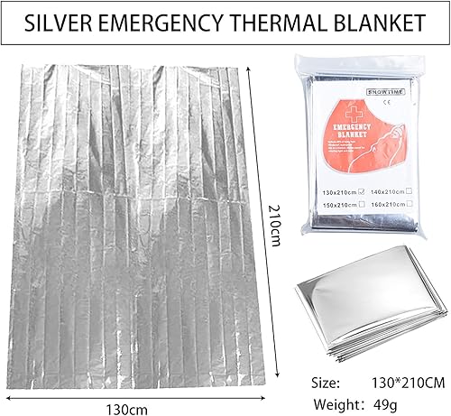 Miniatura 2 de DZRZVD - Tienda de campaña de supervivencia de emergencia para 2 personas, manta de emergencia, saco de dormir de emergencia, impermeable de