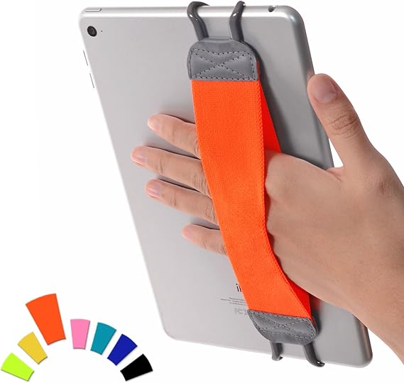 TFY Security Hand Strap Holder for Tablets, iPad, e-Readers - i-Pad 9th Gen, Air (Air 5 & 4), Mini 6 & Mini 5 & 4 - i-Pad Pro 9.7, Pro 11 - Galaxy Tab - Google Nexus and More