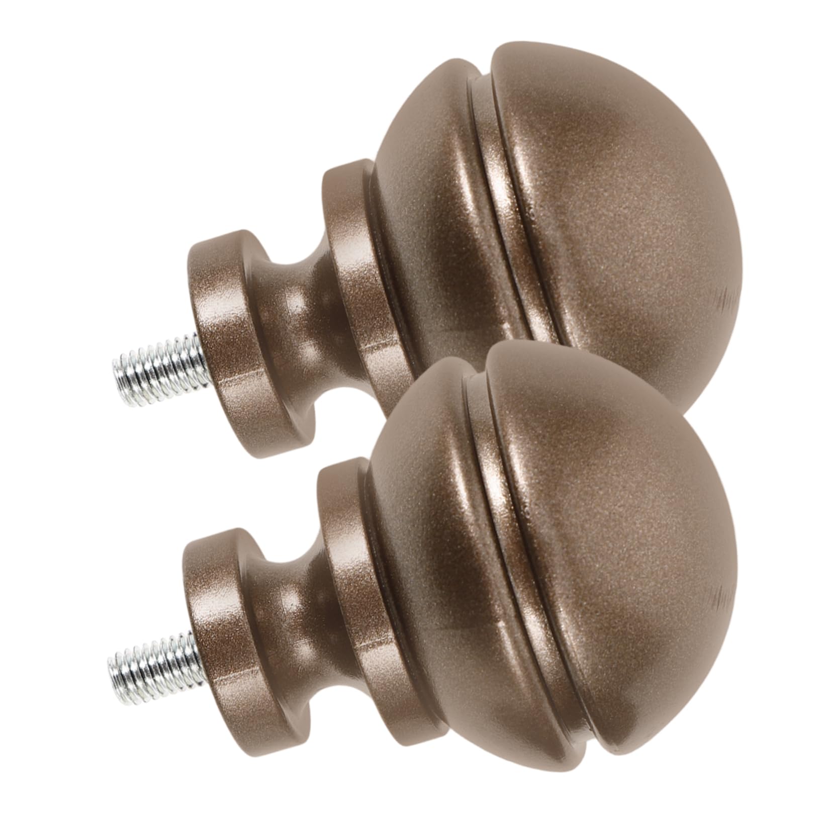 Cabilock 2Pcs Curtain Rod Finials Ends Drape Rod Caps Material Decoration for Enhancing Curtain Rods