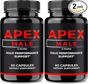 2 Pack Apex Male Capsules, Official ApexMale Pills to Support Muscle Mass, All-Natural Nutritional Formula for Men, Supports Energy, Endurance and Performance, Apex Male Pastillas 120 Capsules
