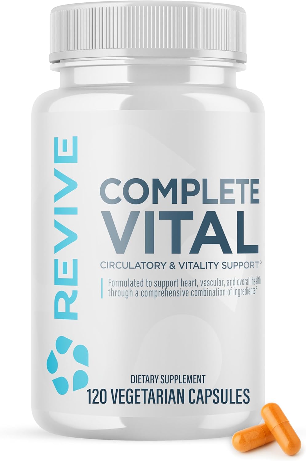 Revive MD Supplements & Support, Complete Vital (120 Vegetarian Capsules) - NAC & CoQ10 Supplement Supports Health, & Antioxidant Activity (30 Servings)