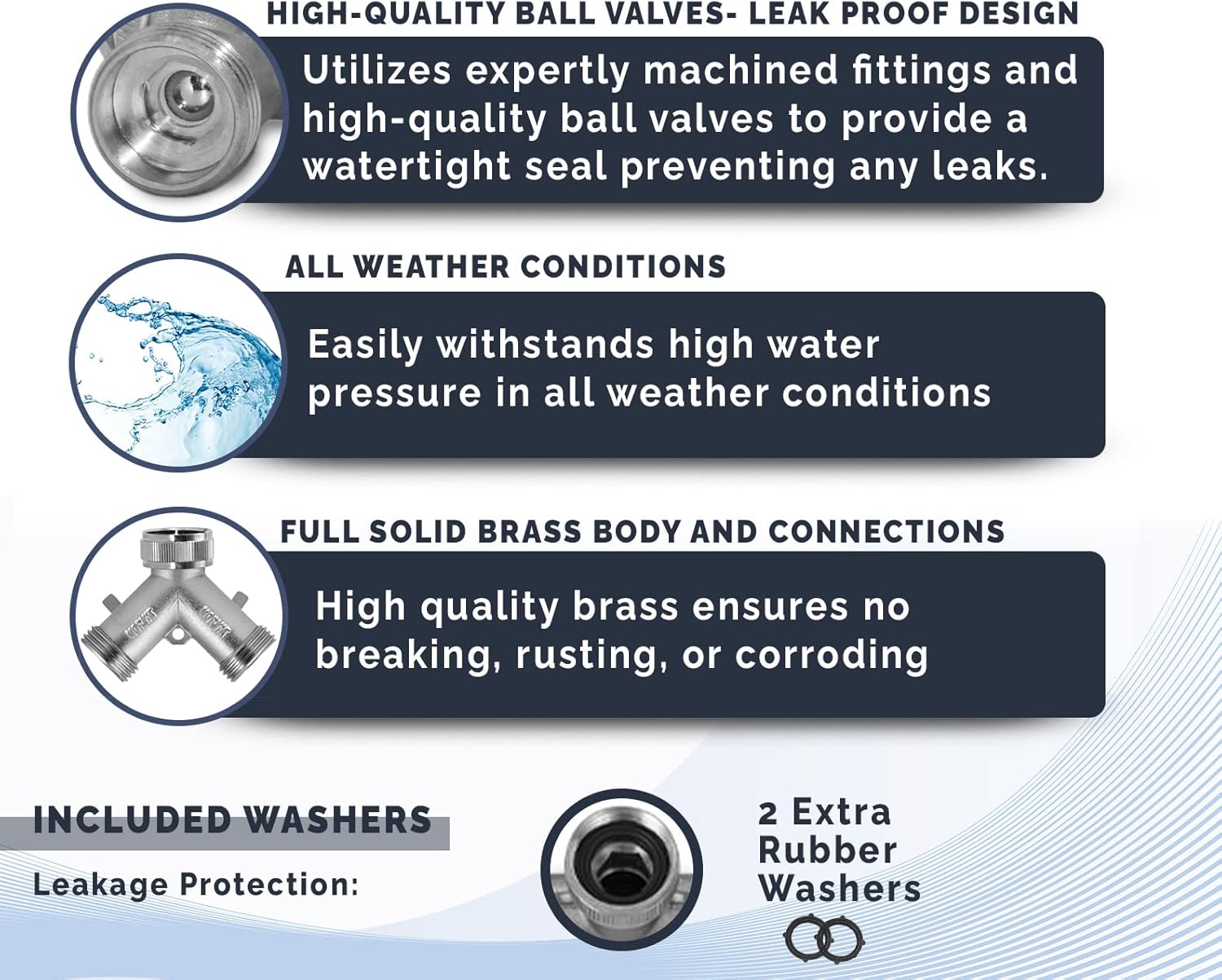 Morvat Heavy Duty 150 Foot Stainless Steel Garden Hose Set Plus Nickel Plated Brass 2 Way Y Splitter