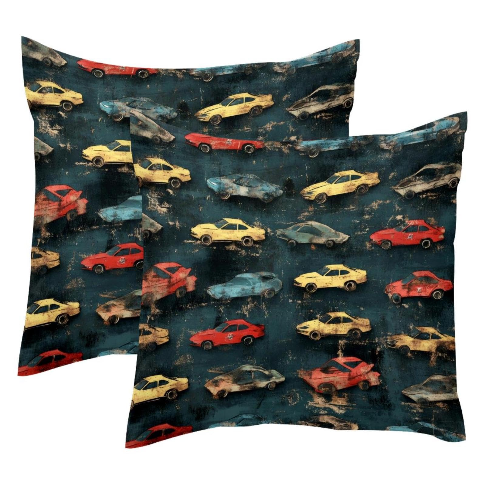 Housse de coussin velours 50x50 lot de 2 taie oreiller voiture salon