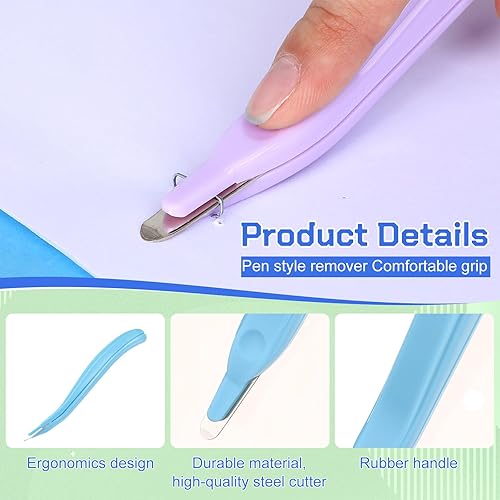 Miniatura 10 de Removedor de grapas magnéticas, 24 unidades, extractor de grapas a granel, extracción de bolígrafo, herramienta de Navidad, regalo de goma para