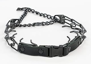 Herm Sprenger Quick Release Dog Training Collar Black Stainless Steel No Pull Collar Easy Leather Buckle Release Unique Ta... Price In India