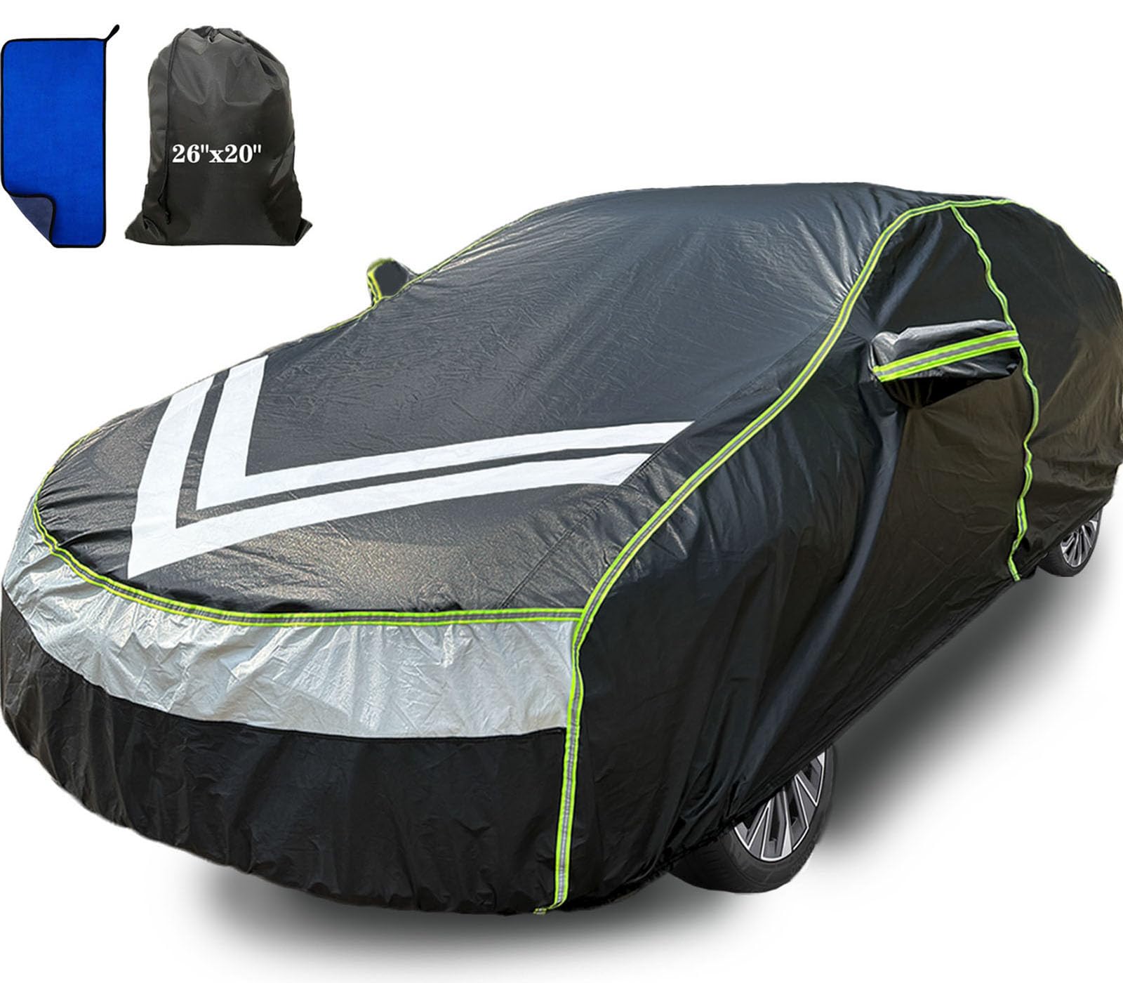 SUV Car Cover Waterproof All Weather for Automobiles Outdoor Full Cover Rain Sun UV Protection Cotton Fit Cadillac