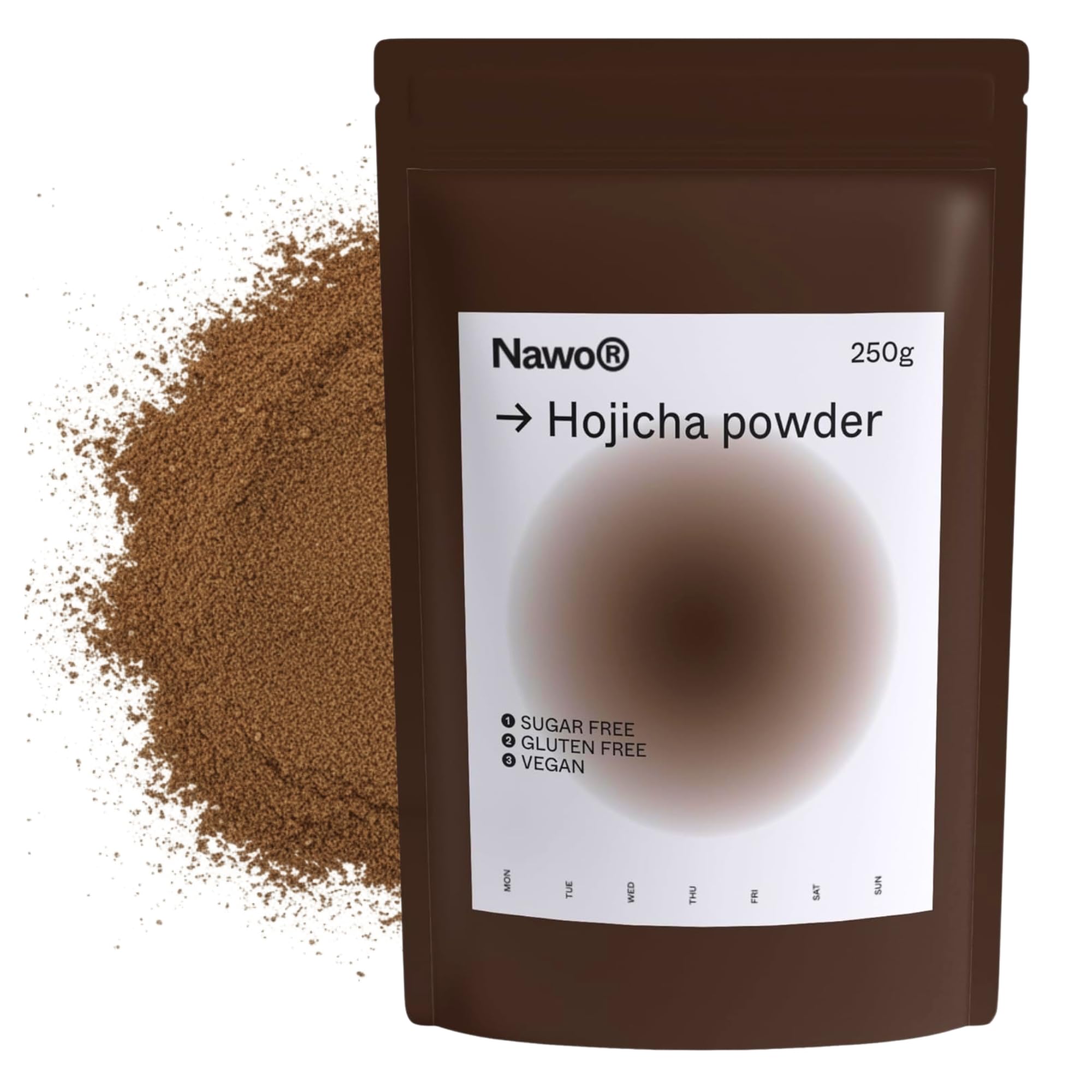 Té Hojicha en Polvo Barista – 250 g, Té Verde Tostado de Calidad Profesional, Perfil Suave y Aromático, Ideal para Lattes, Cafeterías y Uso Profesional – NAWO® Matcha