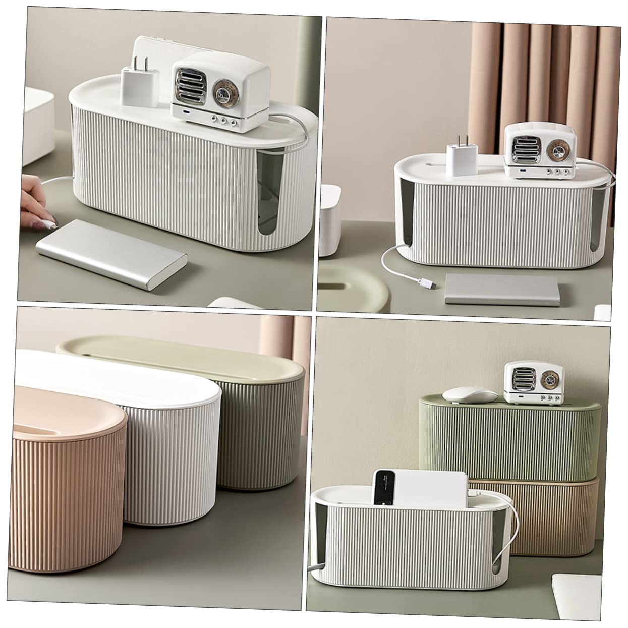 1pezzi Scatola Per Cavi Per Prese Domestiche Contenitore Organizer Per Cavi Di Ricarica Custodia Di Immagazzinaggio Per Dati e Prese Design Separabile Facile Da Usare