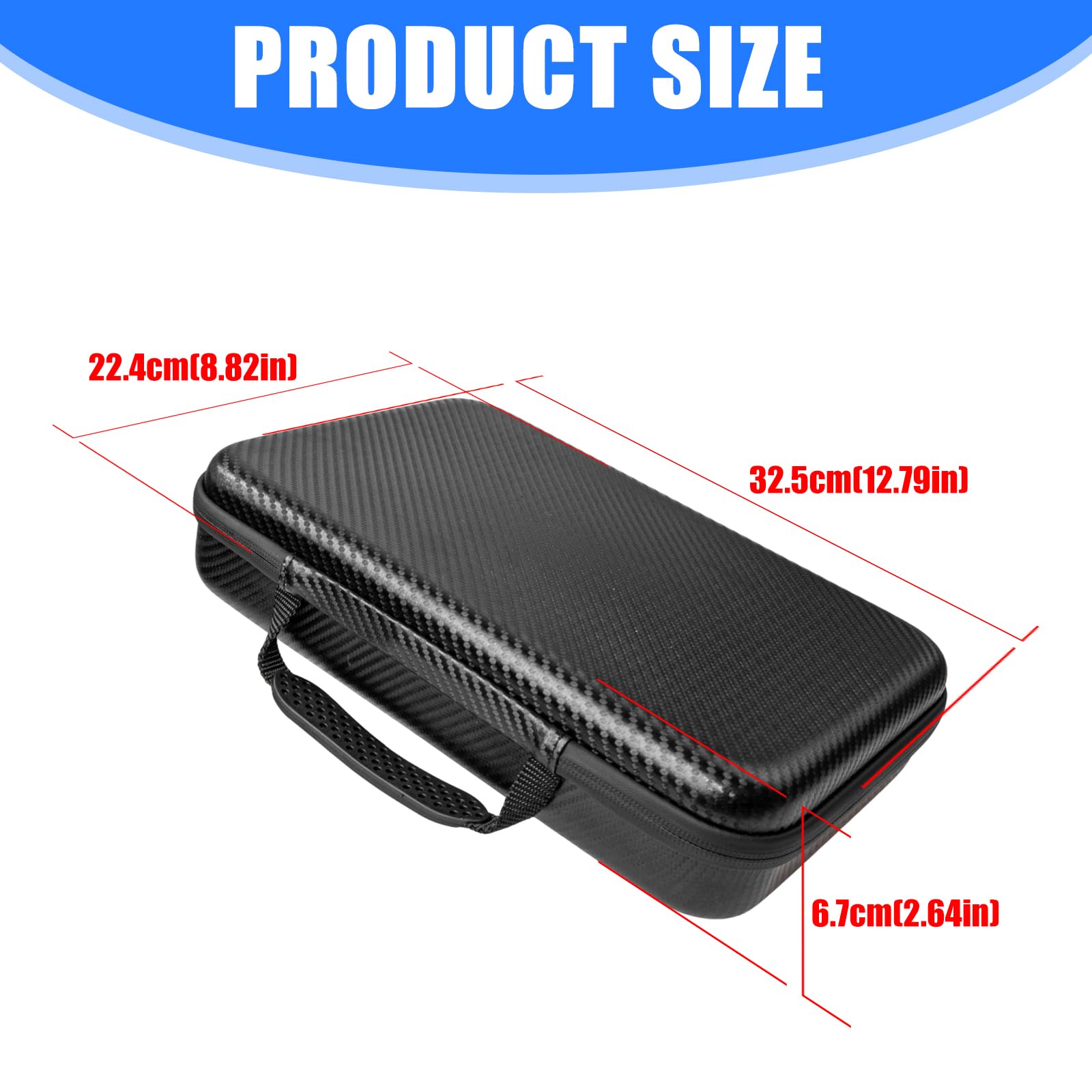 Borsa protettiva resistente con ampio spazio per riporre componenti della fotocamera e cavo di ricarica per custodia per fotocamera 360