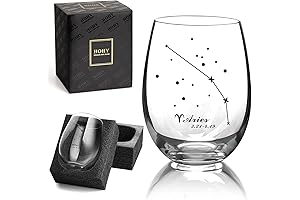 Aries Stemless Wine Glass: An Enchanting Gift for Astro-Enthusiasts