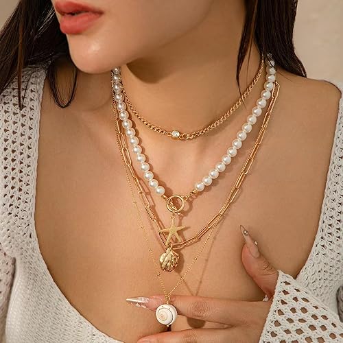 Miniatura 2 de Conch Shell Necklace Gold Snail Shell NecklaceHalloween Party Cosplay Costume Ocean Jewelry Beach Vacation Essentials Seashell Necklace Summer