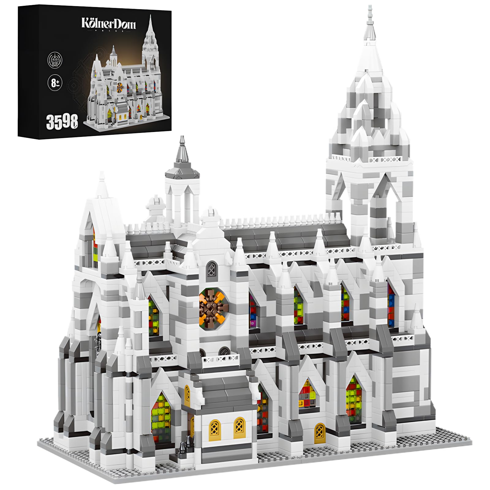 Miniature Building Blocks Cologne Cathedral Model Set (3598 Pieces) - Building Toys, Suitable for Children and Adults as Gifts