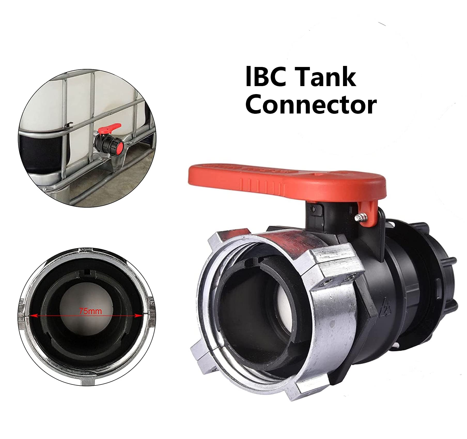 Adattatore Valvola A Sfera IBC 60mm A 80mm - Per Serbatoi Acqua Piovana E Contenitori - Foto 12