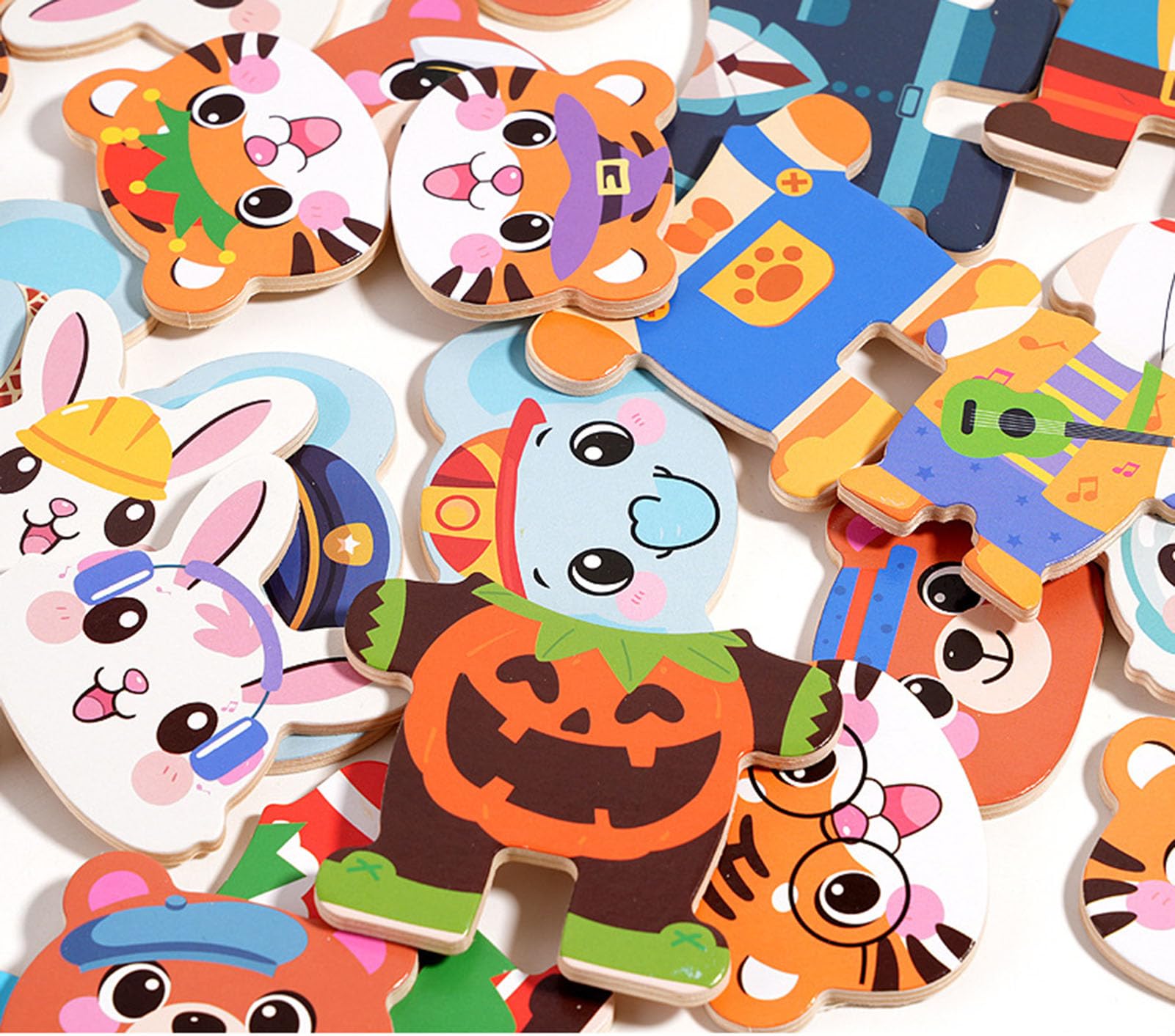 Puzzle di Travestimento con Occupazioni Animali, Gioco educativo per la cognizione