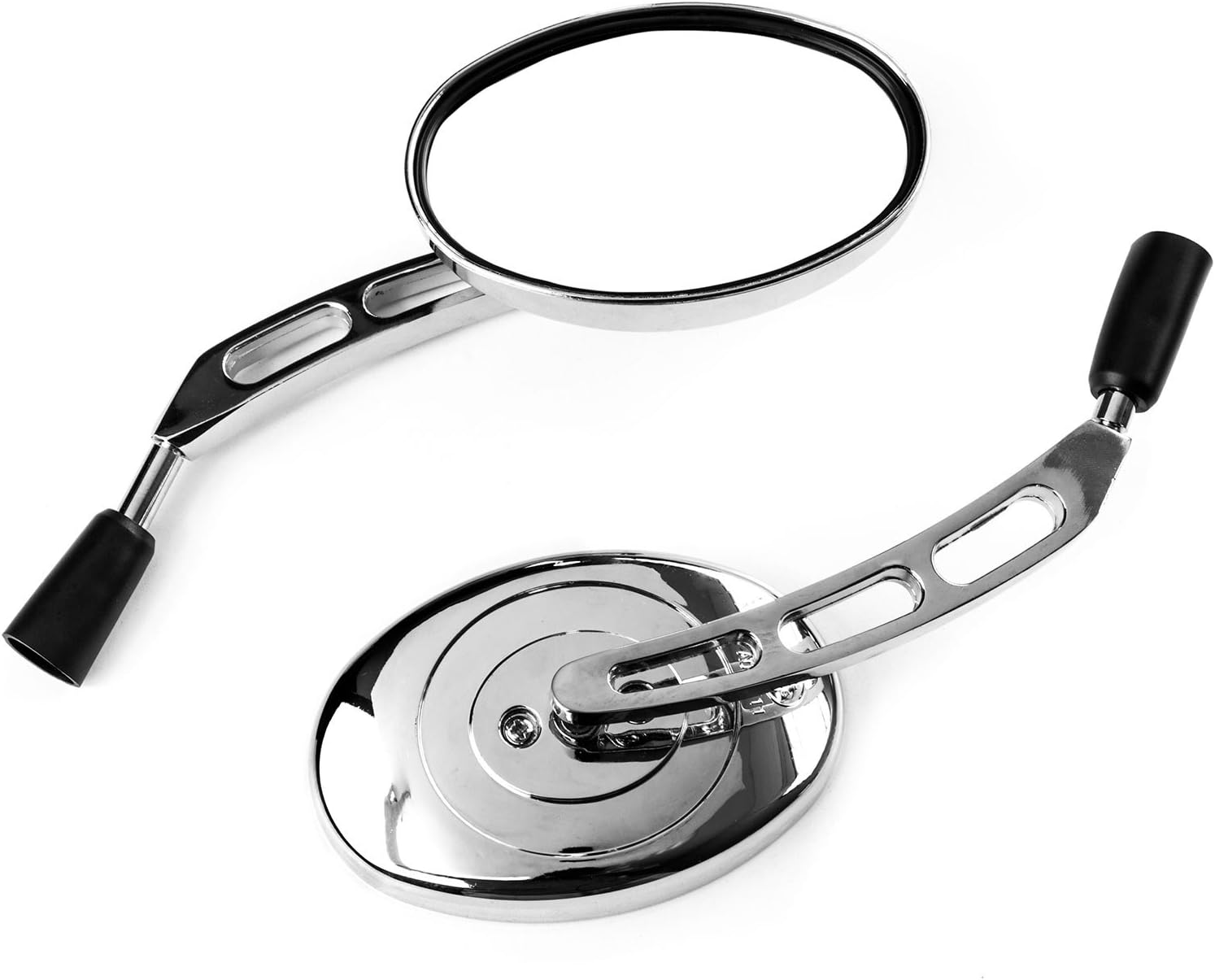 Krator Universal Chrome Motorcycle Mirrors Compatible with