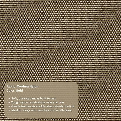 Miniatura 2 de Kuranda - Cama para perro, diseño a prueba de masticar, PVC nogal, para interior, elevada, PVC de alta resistencia, proporciona tracción,