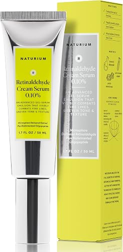 Naturium Retinaldehyde Cream Serum 0.10%, Advanced Anti-Aging & Smoothing Potent Face & Skin Care, 1.7 oz