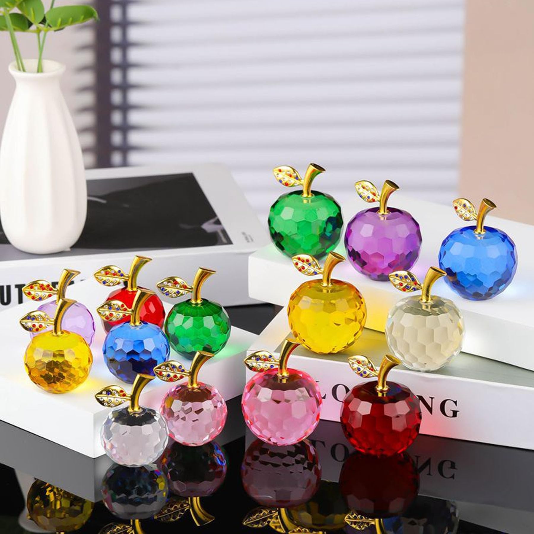 Amazon.co.jp: 水晶リンゴ クリスタル天然石 金運 ローズ