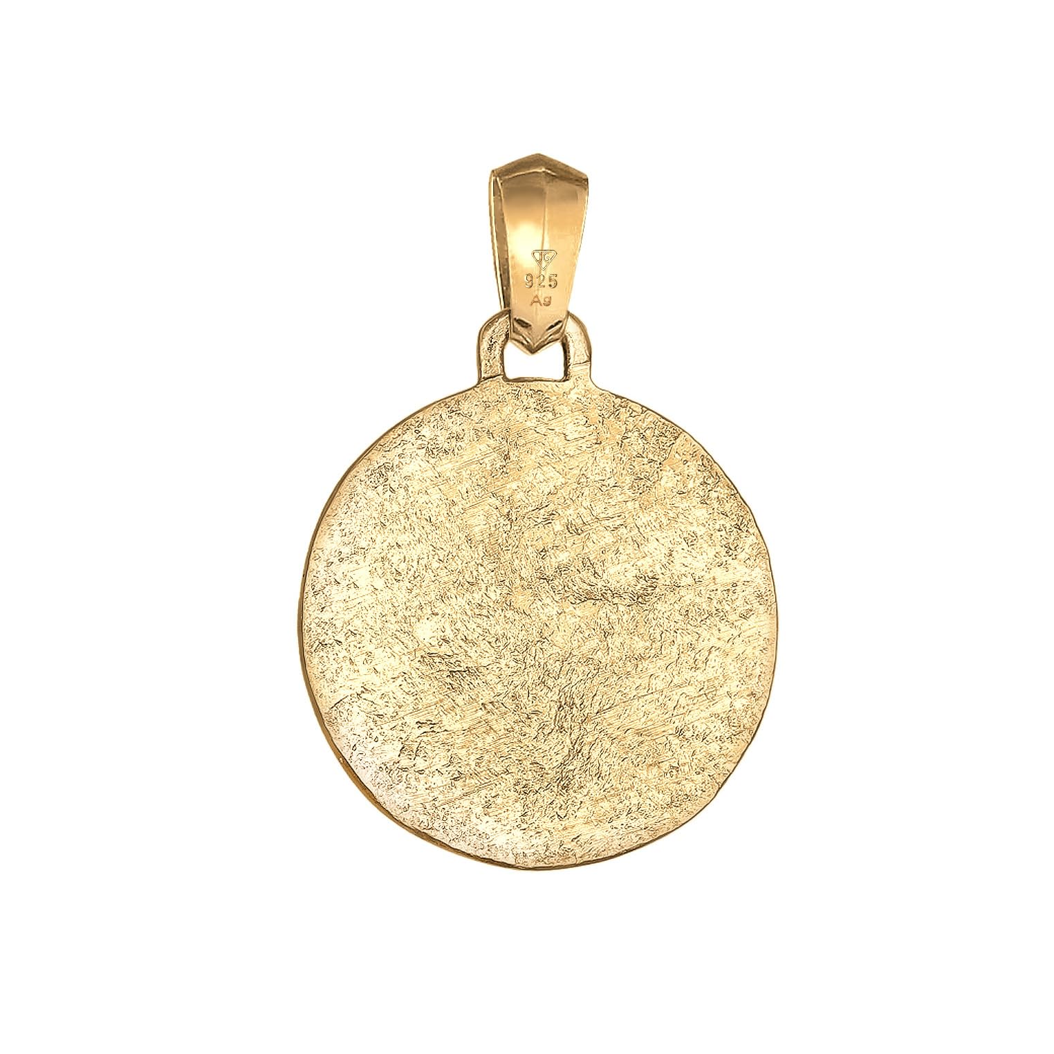 Kuzzoi Colgante de plata (30 mm) brújula para cadenas de plata de ley 925 chapada en oro, collar marítimo, accesorio con diseño de rosa de los vientos para hombres, Plata de ley