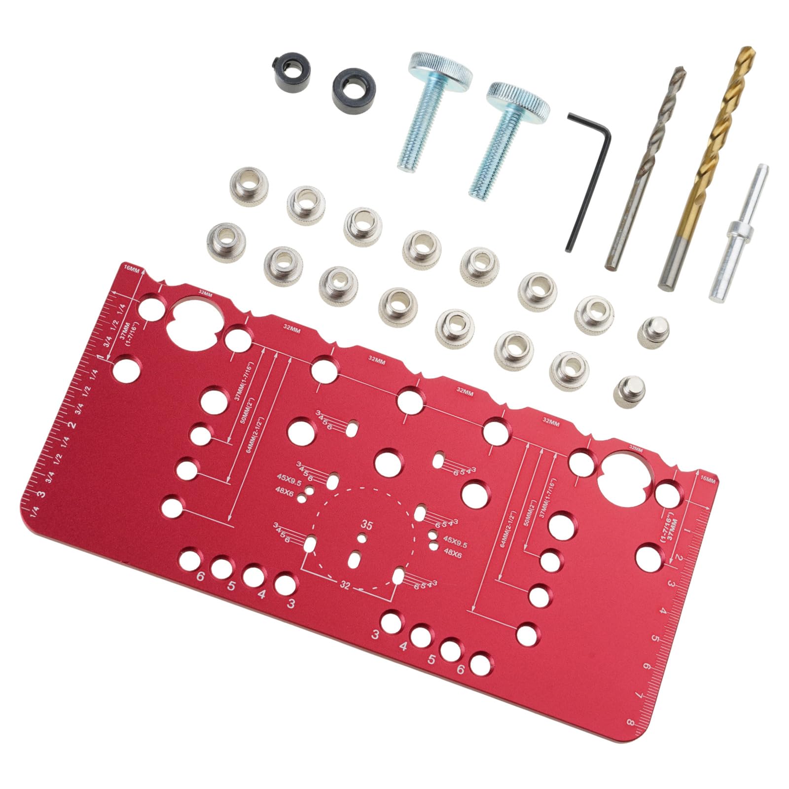 Zbiianxer Woodworking Jig Fixture For Hinge Boring And Shelf Hole Creation In Diys Projects With Drill Bit