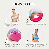 Vista 5 de Tanologist Mousse autobronceador de tono medio, mousse autobronceadora, sin vetas, brillo natural, sin olor a bronceado falso ni tono naranja