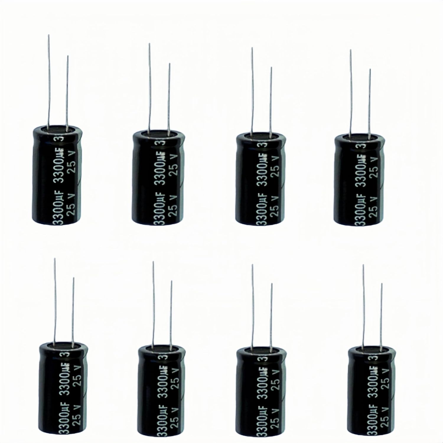 25 Values 180 Pieces, Aluminum Electrolytic Capacitor Kit, 1000uF 1500uF 2200uF 3300uF 4700uF 6800uF 10000uF, 10V 16V 25V 35V 50V, Large-Capacity Capacitors Assortment Set