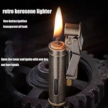 Amazon.co.jp: プレス式灯油ライター目に見える透明オイルタンク