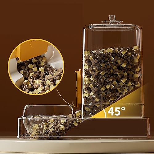 Miniatura 6 de Gravitys - Alimentador automático para mascotas y dispensador de agua 2 en 1 para gatos, perros, cachorros, animales pequeños, diseño de tanque