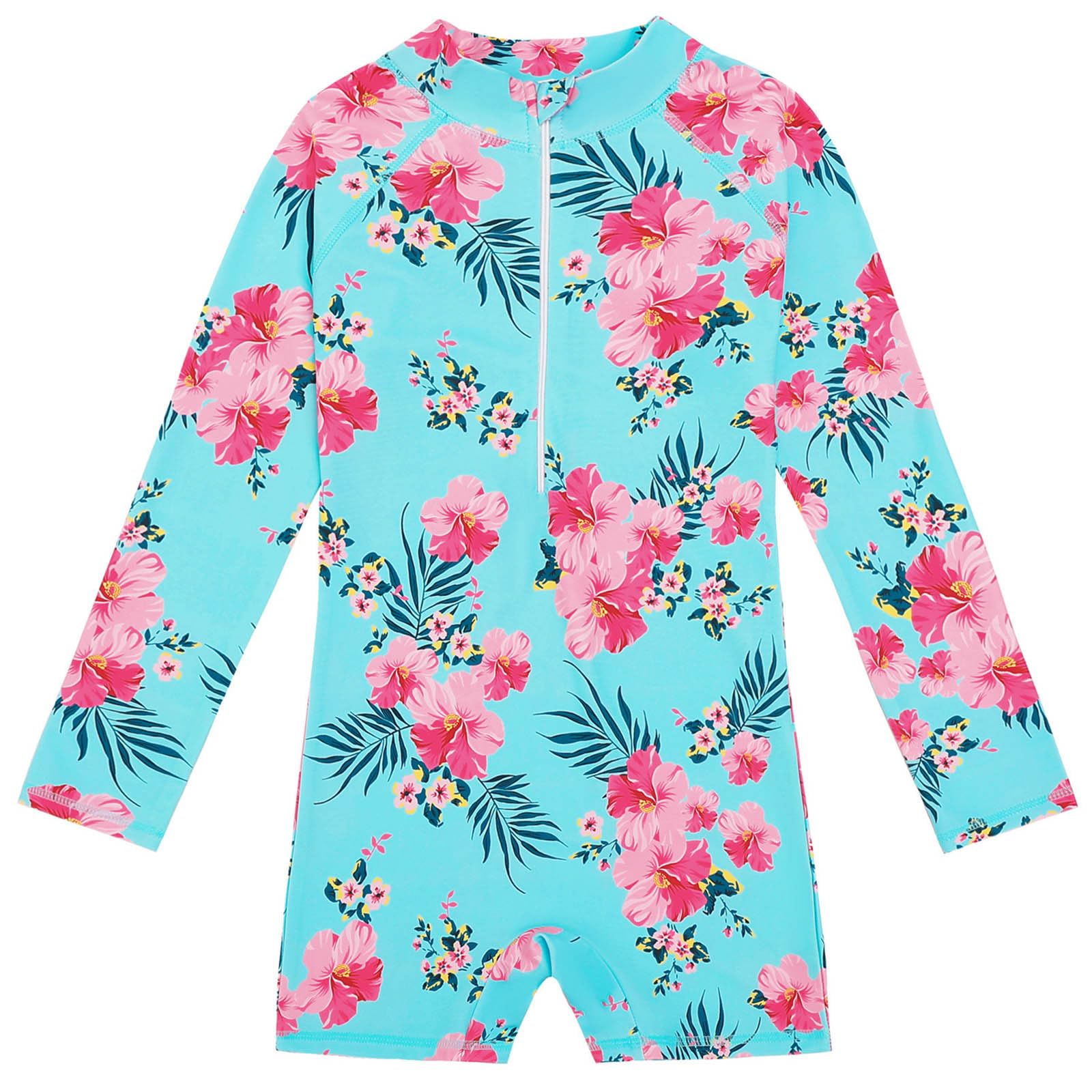 Kleinkind Mädchen Langarm Druck Strand Baden Baby Mädchen Badeanzug 2 Jahr