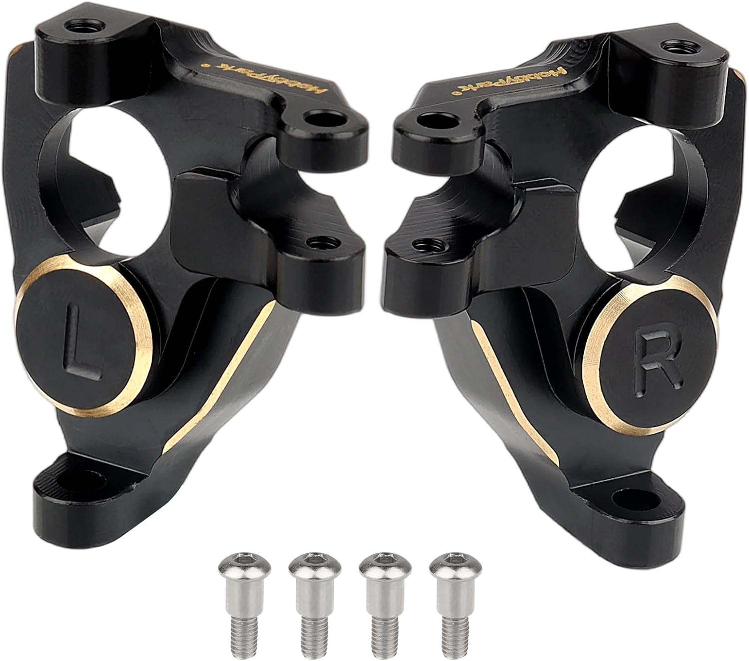 HobbyPark Brass Steering Knuckle Counterweights Weights (100g) for Vanquish VP VS4-10 1/10 RC Crawler F10 Portal Axle Phoenix LCG VRD Carbon Kit Lower COG Upgrades Parts