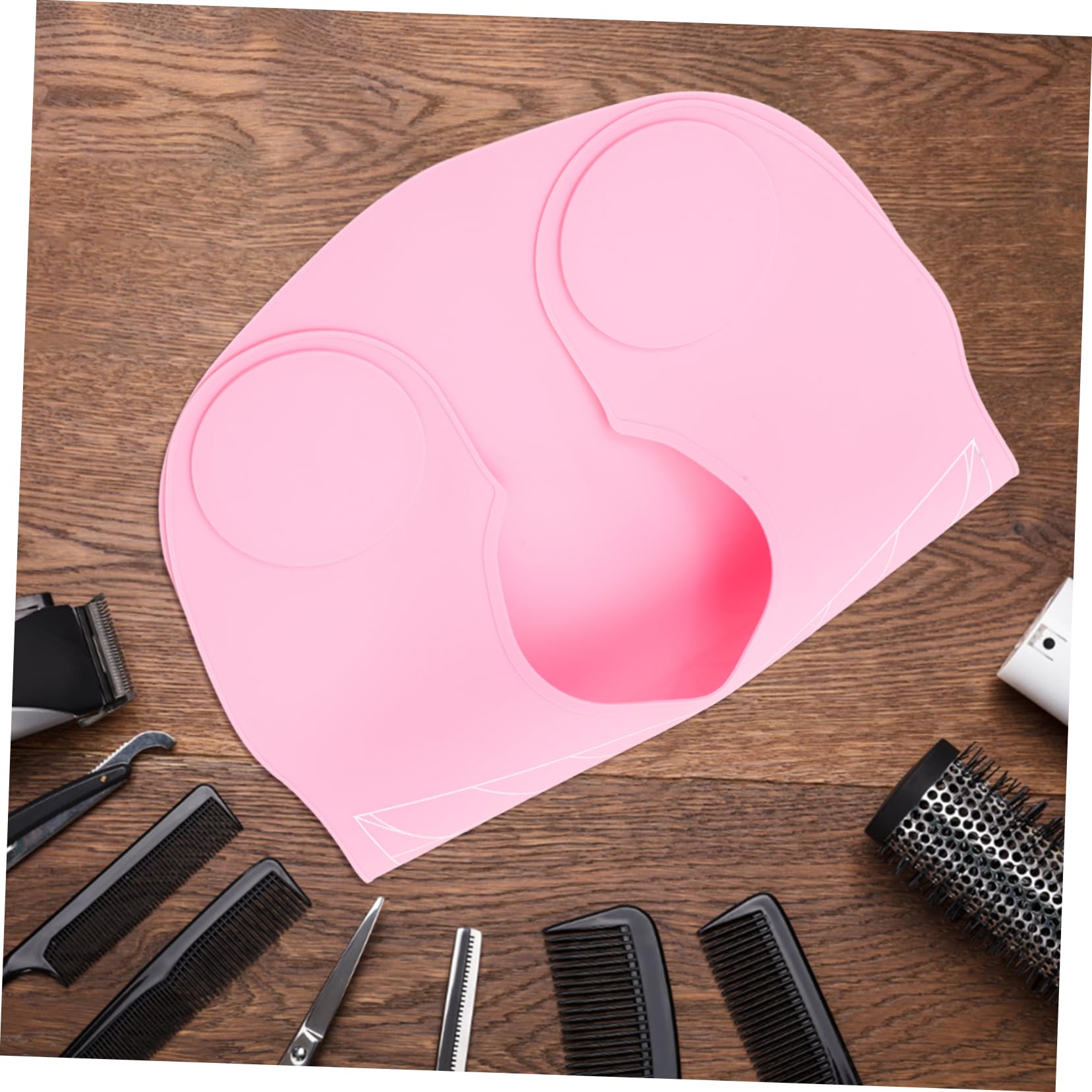 PLAFOPE Capa de Peluquería de Silicona Rosa para Mujeres, Gran Cobertura y Protección contra Tintes y Permanentes, Adecuado para Salones