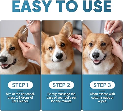 Miniatura 5 de Nutravita Gotas para los oídos para perros, tratamiento para infecciones de oído y limpiador de oídos para perros para picazón, tratamiento de