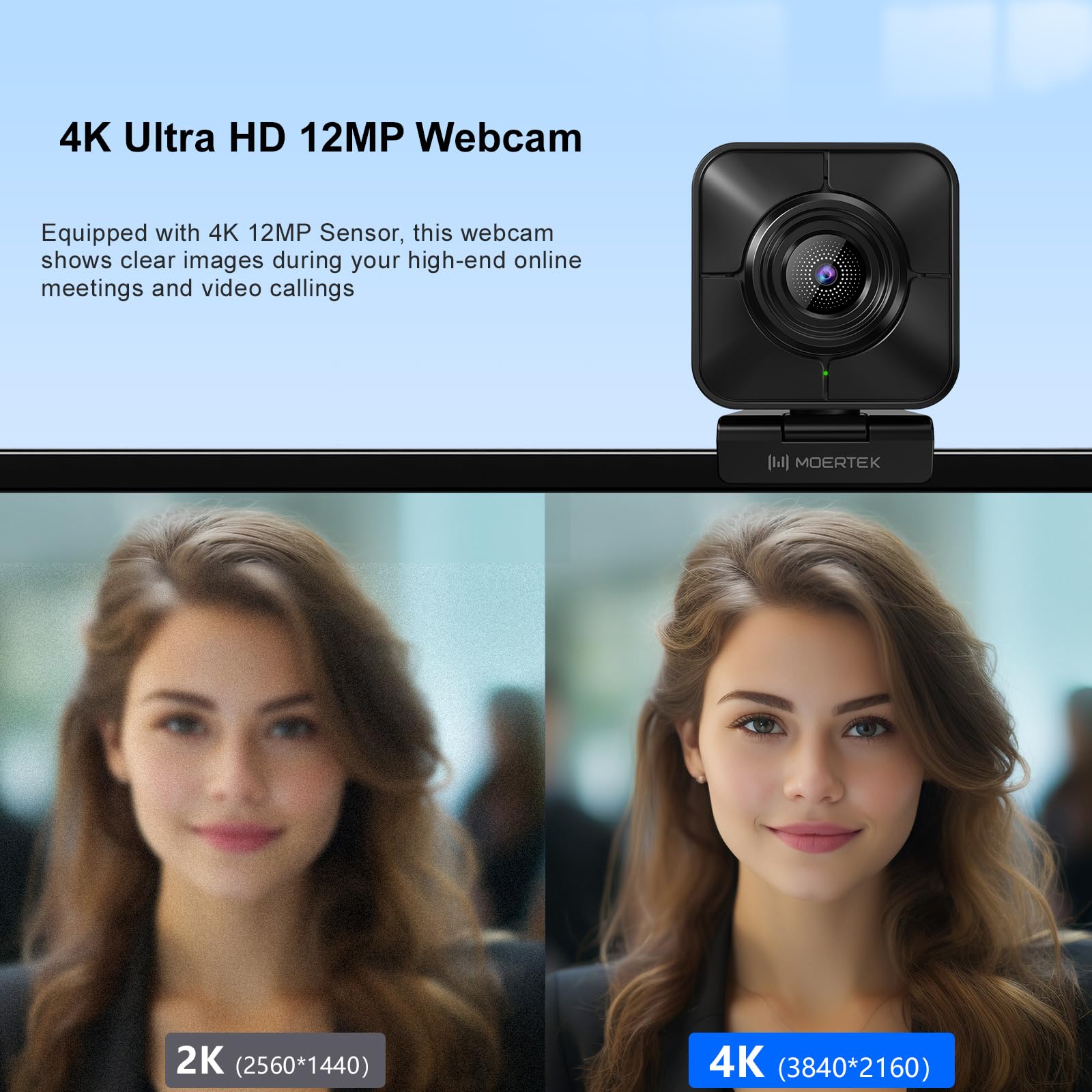 Cámara web UHD 4K PDAF Streamin con control remoto