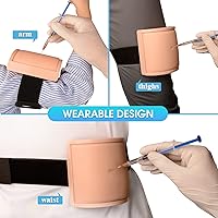 Vista 3 de Medarchitect Modelo de almohadilla de entrenamiento de inyección intramuscular con 3 capas de piel IM, SQ, herramienta de práctica de simulador