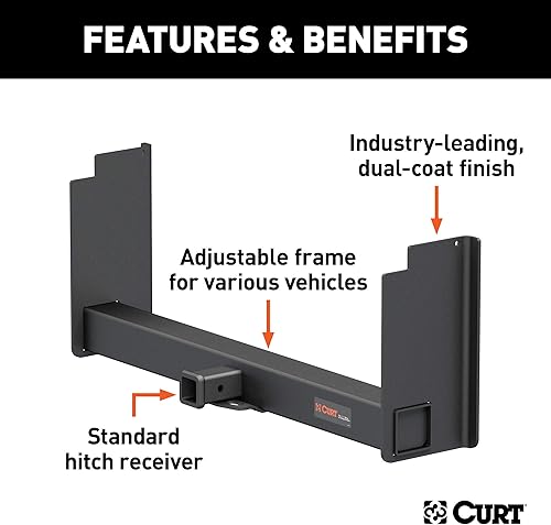 Miniatura 3 de CURT Enganche de soldadura Clase 5 15902, receptor de 2 pulgadas, 15,000 libras. 11-1/2 pulgadas. 11-1/2 pulgadas de caída, se adapta a marco de 18