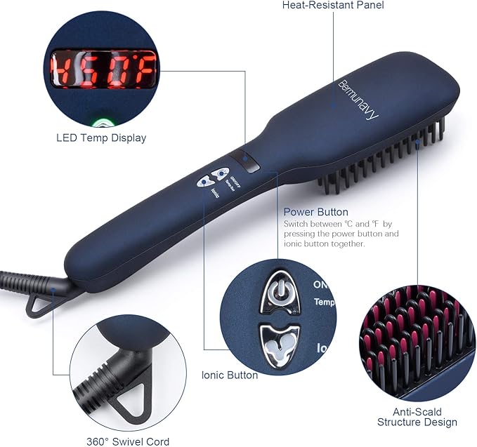 Bermunavy hair brush Outlet