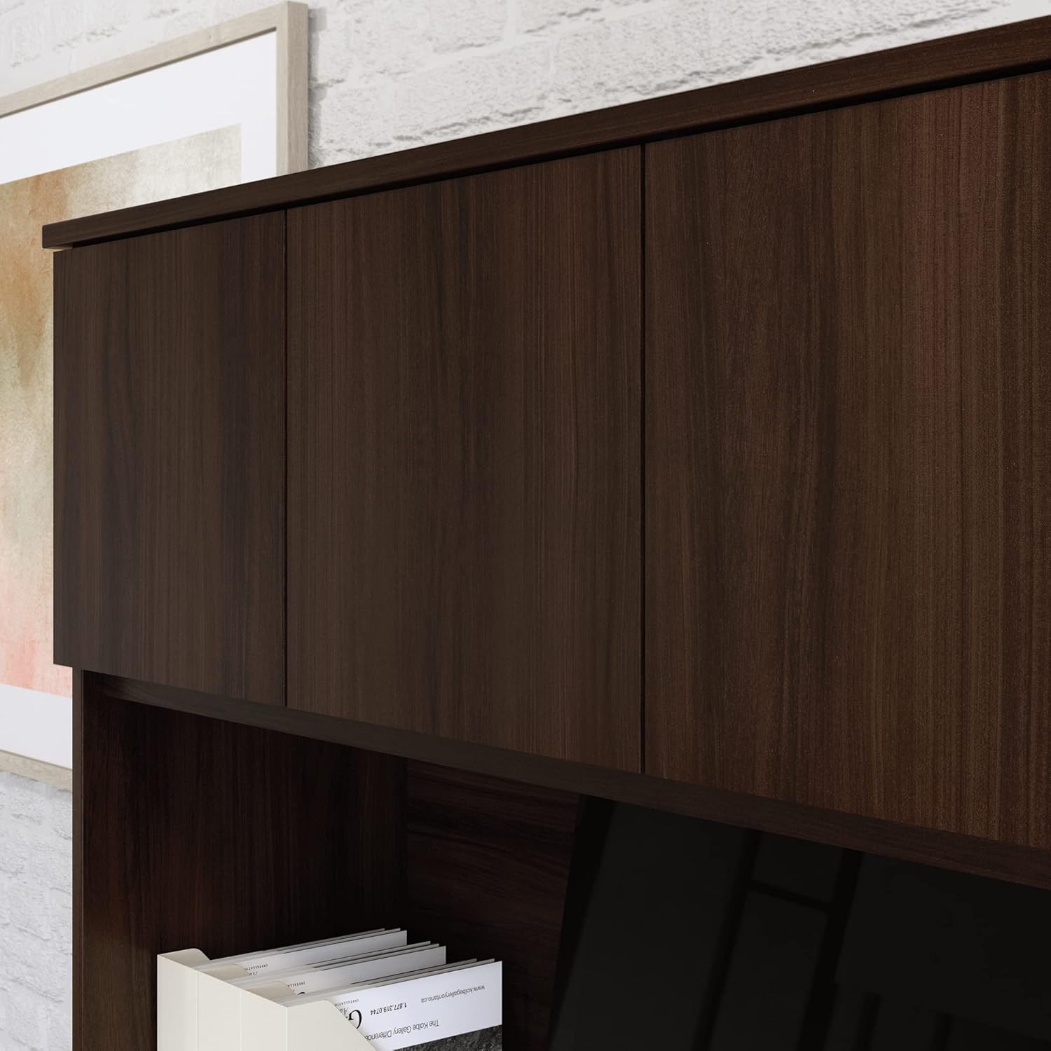 Sauder OfficeWorks Affirm 60" X 36" Hutch, Noble Elm Finish