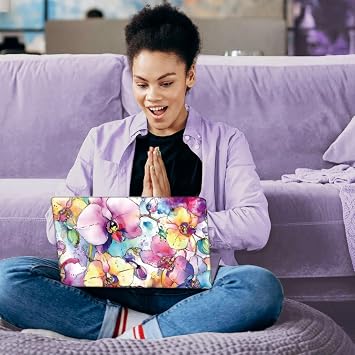 SUPERDANT ラップトップ ノートブック スキン ステッカー カバー デカール 花 ラップトップ プロテクター ノートPC コンピューター アート プロテクター ユニバーサル ノートブック ビニール デカール フィット 30.5 cm 33.8 cm 35.1 cm 35.1 cm 39.6 cm
