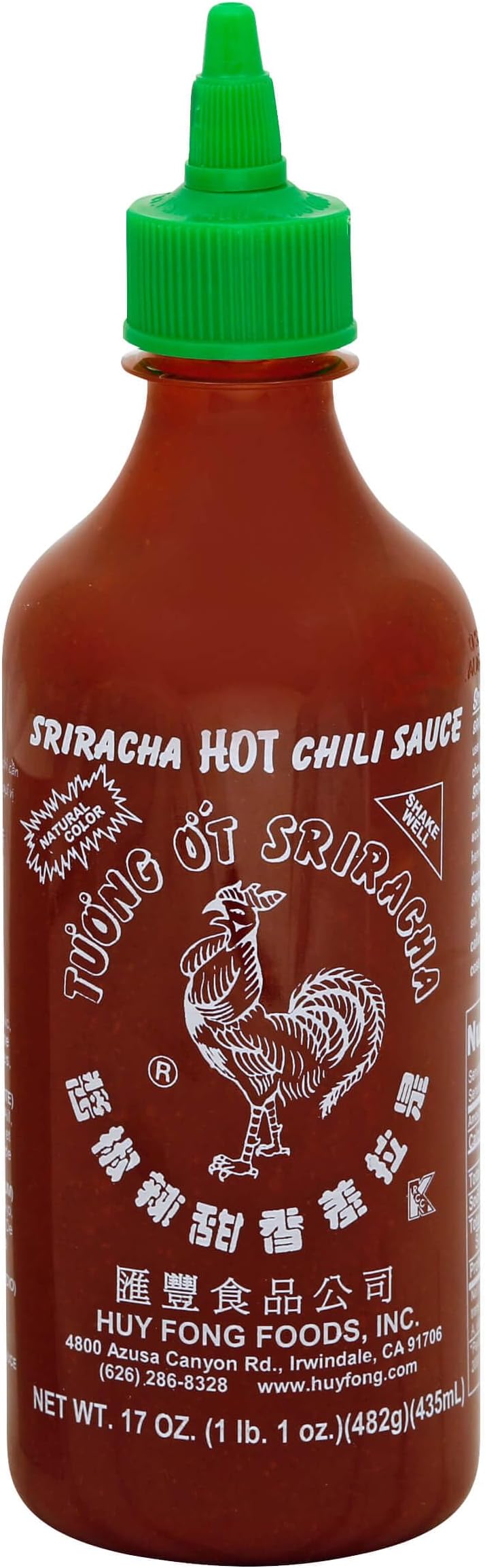 Tฦฐฦกng แปt Tแปi Viแปt-Nam Sriracha Hot Chili Sauce, 435 ml โฎ 17 oz โฎ 481 g