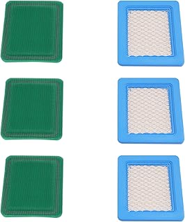 491588S Lawn Mower Air Filters compatible with B&S 491588 493537 493537S 399959,TB110 TB130 TB210 TB230,625e 675ex 725ex 625-675 Series Quantum 3.5-6.75 HP Engine(3 Filters+3 Pre Filters)